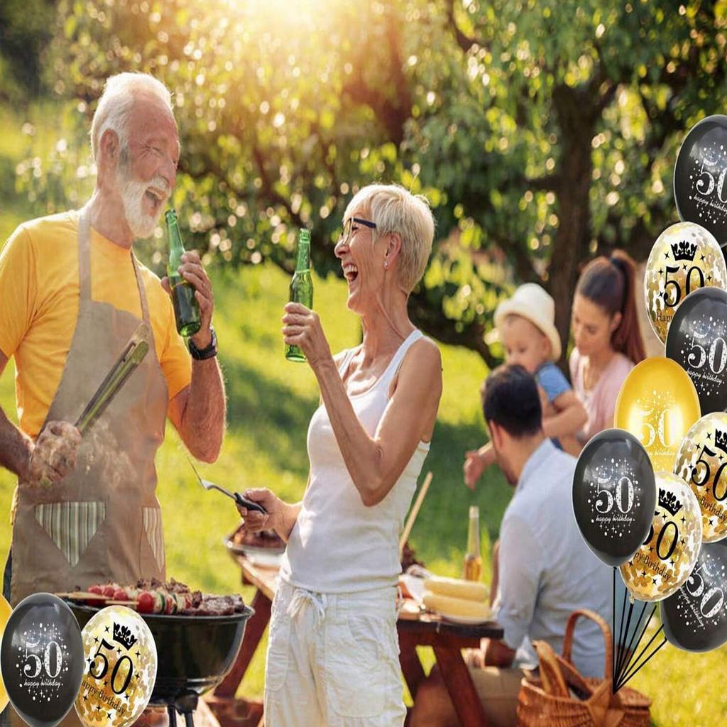 15Pcs 12 Inch 18th 21th 30th 40th 50th 60th 70th 80th Birthday Party Latex Balloons Anniversary Decoration Indoor Outdoor Decor