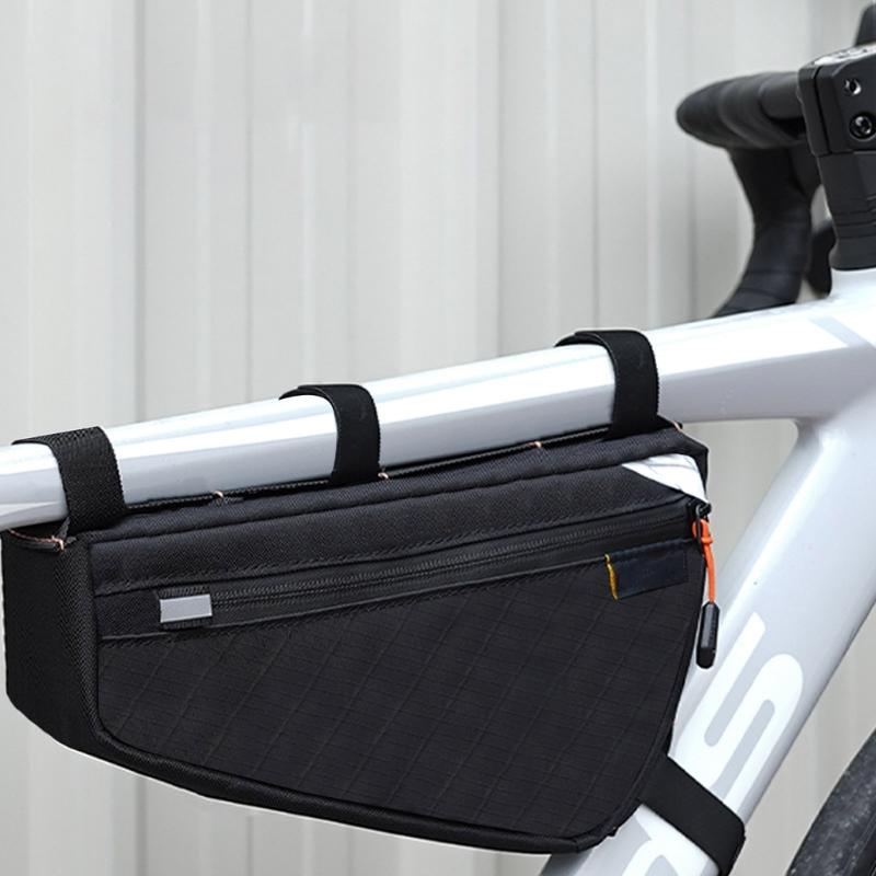 Large Capacity Bike Frame Storage Bag Regulable Front Tube Bicycles Organizers for Commuting Accessories
