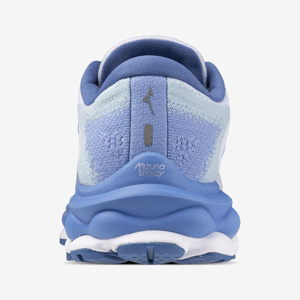 Mizuno Wave Sky 7 Running Thick White X Gray X 2E Shoes, Jogging, Marathon, Training, Sports, Lightweight, Resilient, Sole, Women's, Blue, 23.5 Cm,