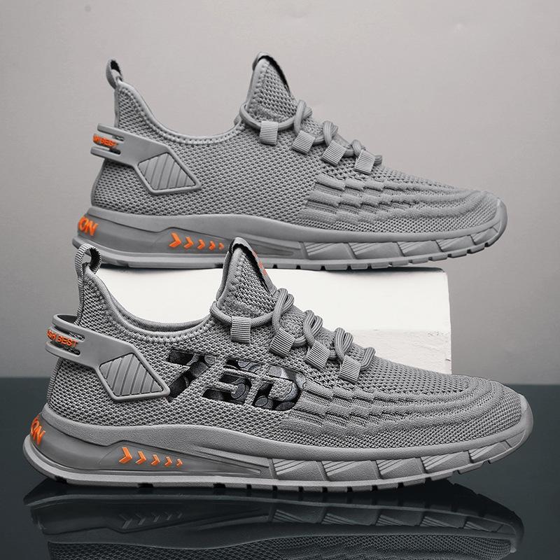 Summer fly-woven men's shoes men's mesh breathable fashion sports shoes comfortable casual shoes trendy men's shoes