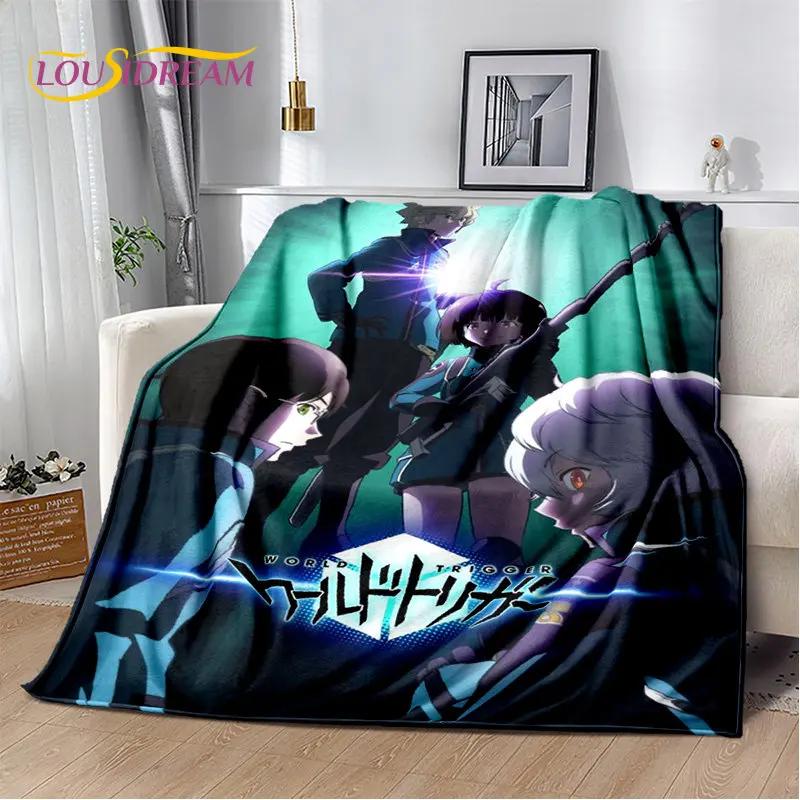 World Trigger Anime Kreskówka Miękki Pluszowy Koc, Koc Flanelowy Koc Narzuta na Salon Sypialnię Łóżko Sofa Piknik Cove Dzieci