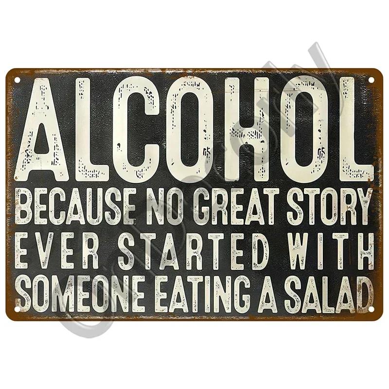 Beer Metal Sign Whiskey Wine Alcohol Tin Sign Vintage Cocktail Poster Bar Pub Home Decor Art Crafts Tinplate Wall Plate Signs