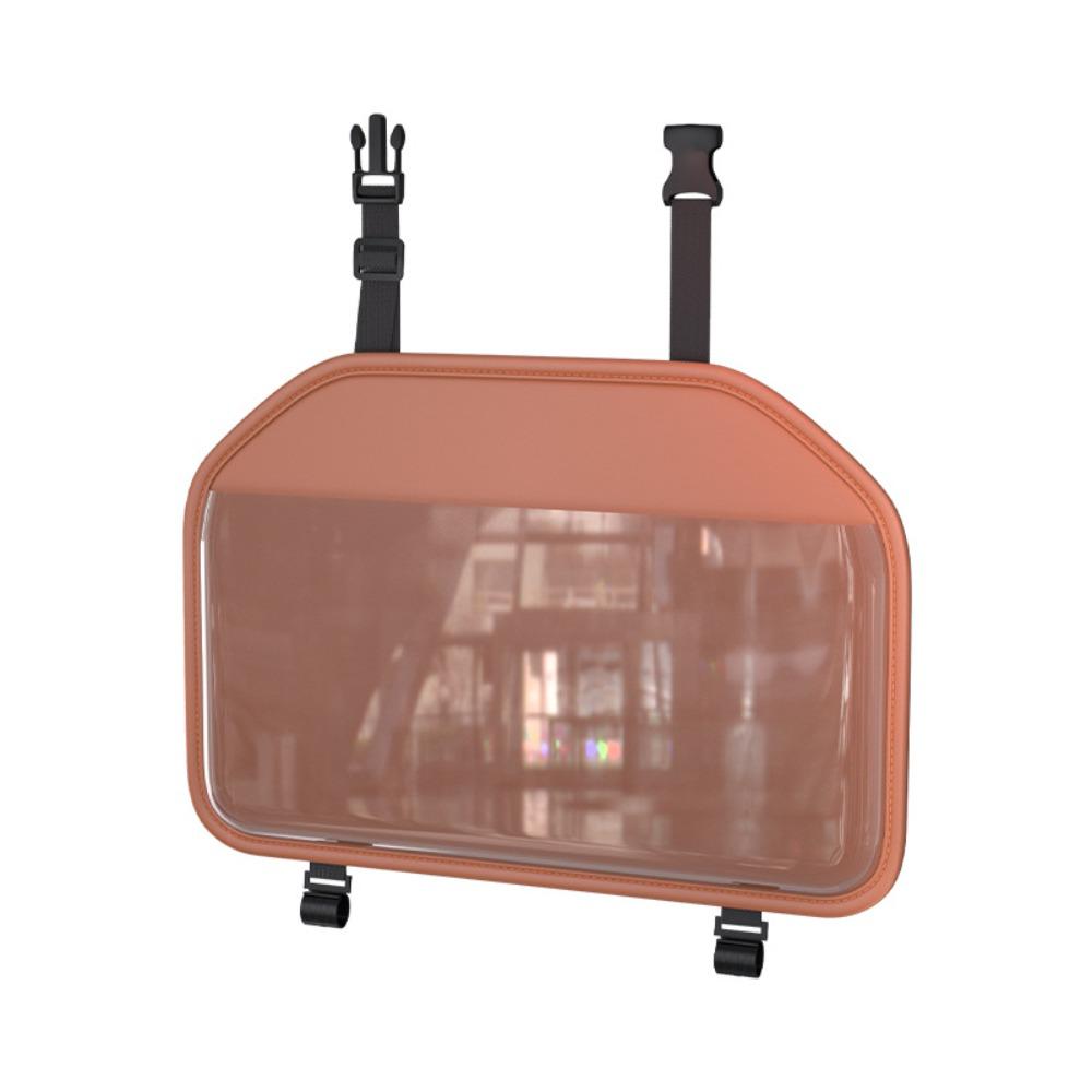 Transparent Pocket Car Seat Back Storage Bag Wear-Resistant Auto Backseat Organizer  for Children коричневый