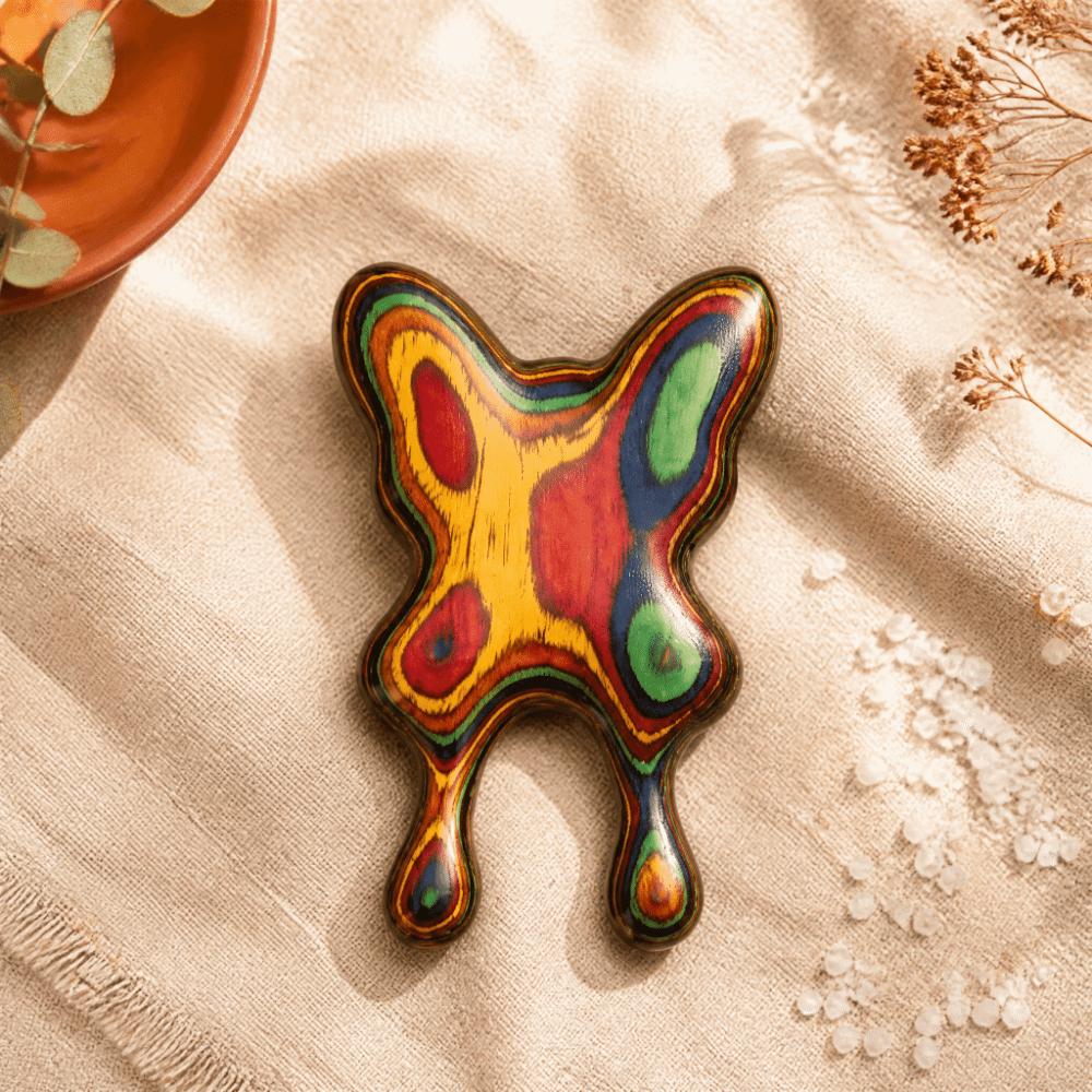 Solid Wood Gua Sha Tool Hand Polished Butterfly Gua Sha Beauty Massager Skin Massager Nose