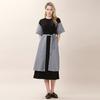 Bunderghost Color-Blocked Overskirt Long Dress (Black)