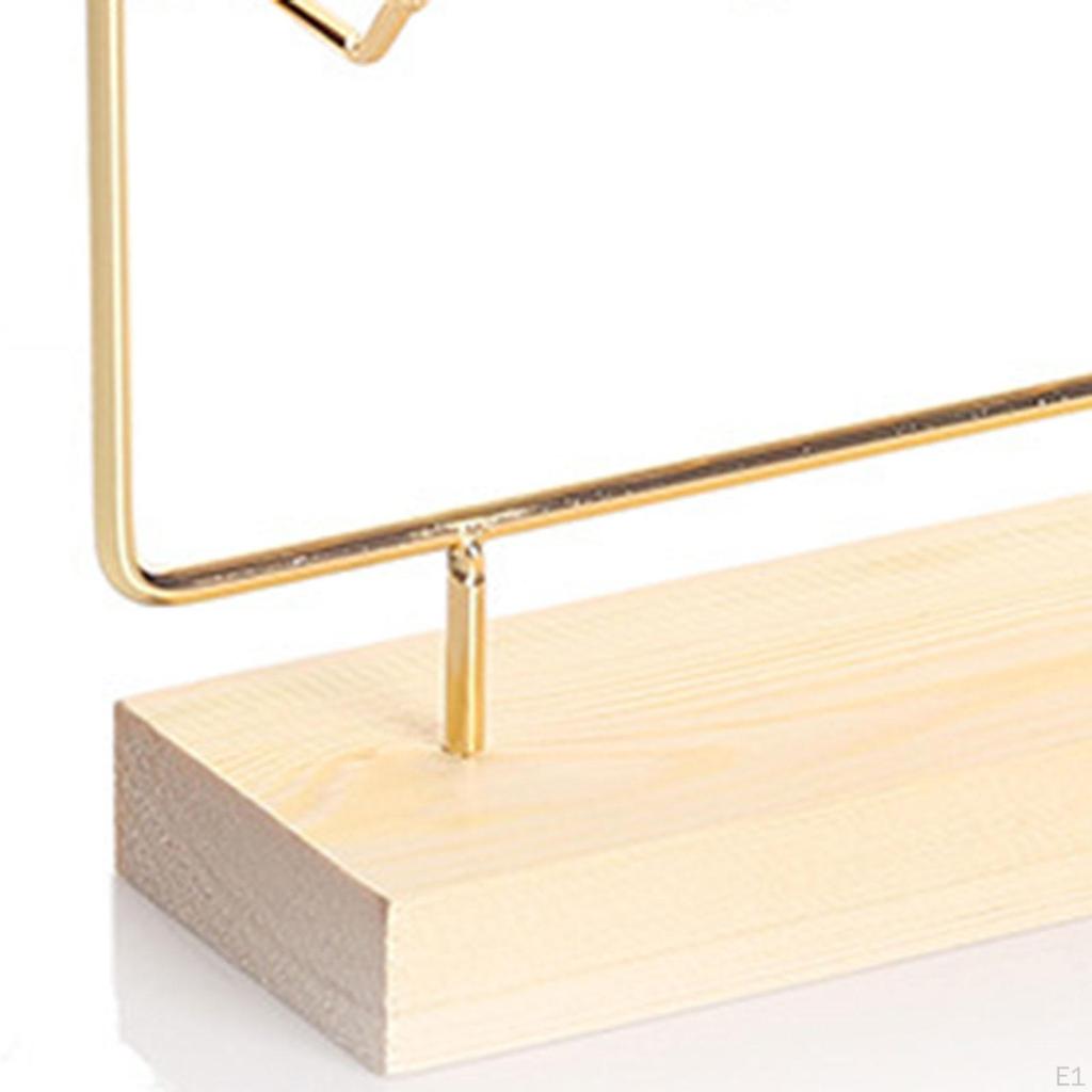 3 Tier Earring Holder Stand Jewelry Organizer Women Girls Gift Display Wooden