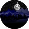 Night Compass Stars Mountain Forest Thick Tire Cover Waterproof Polyester Spare Wheel Cover for RV Camper