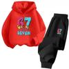 67 Hot Sale Kids Outfit 4-13Y 2Pcs Tracksuit Cartoon Teal A Brain Rot 67 Six Seven Print Children's Comfortable Sweatshirt Set