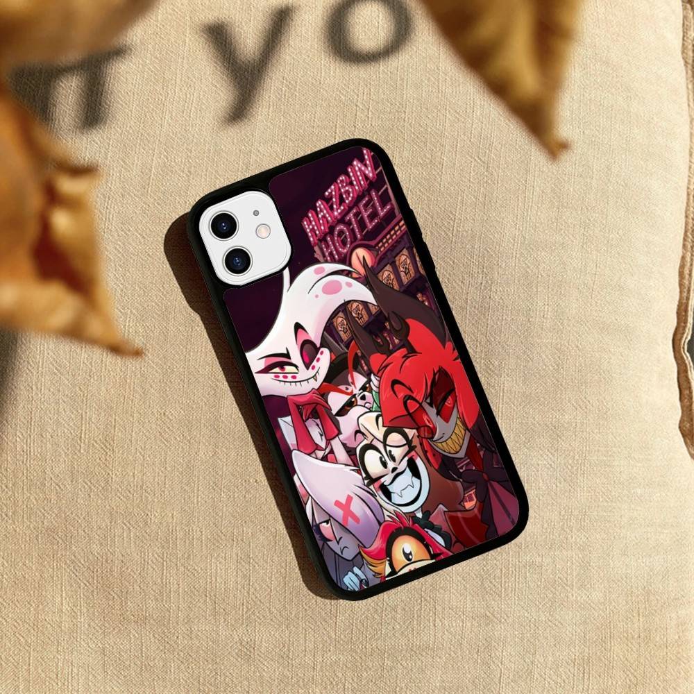 H-Hazbin H-Hotel PC+TPU Phone Case For iPhone 11 12 13 14 15 16 17 Plus Pro Max Cover