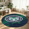 Wigan Warriors Printed Round Crystal Velvet Rug Soft Non Slip Floor Carpet For Bedroom Holiday Gift