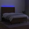 VidaXL Sommier à Lattes de Lit avec Matelas et LED, Lit Rembourré, Lit Double, Lit Adulte de Chambre à Coucher Intérieur, 3138400
