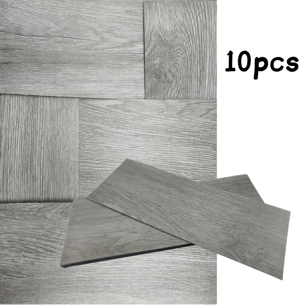 10pcs 15x40cm Peel and Stick Floor Tile, Pvc Plank Flooring Self-Adhesive, Luxury Wood-Look Planks for DIY Installation