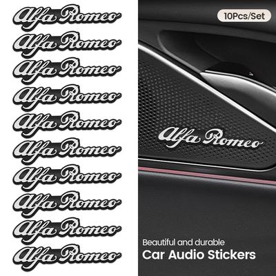 3D Car Audio Stereo Speaker Badge Sticker Decal Accessories For Giulia Stelvio Giulietta 156 159 147 Mito Tonale GT