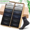 10 Pairs/Lot Men's Bamboo Crew Socks | Ultra-Soft Breathable | Casual  Business | Premium Quality Gift Set for Men