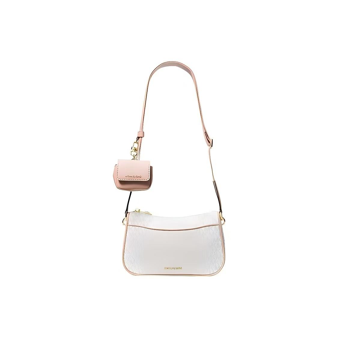 

Michael Kors MK Jet Set Logo Pattern Coated Canvas Medium Shoulder Crossbody Bag Women Bags Vanilla Light-Pink 32S3GJ6C8B-7988 Basic Set (Bag+Dust Bag)