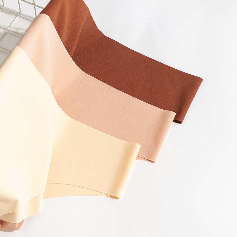 Seamless Panties for Women Ice Silk Low Waist Underwear Breathable Soft Lingerie for Female Sexy Solid Underpants