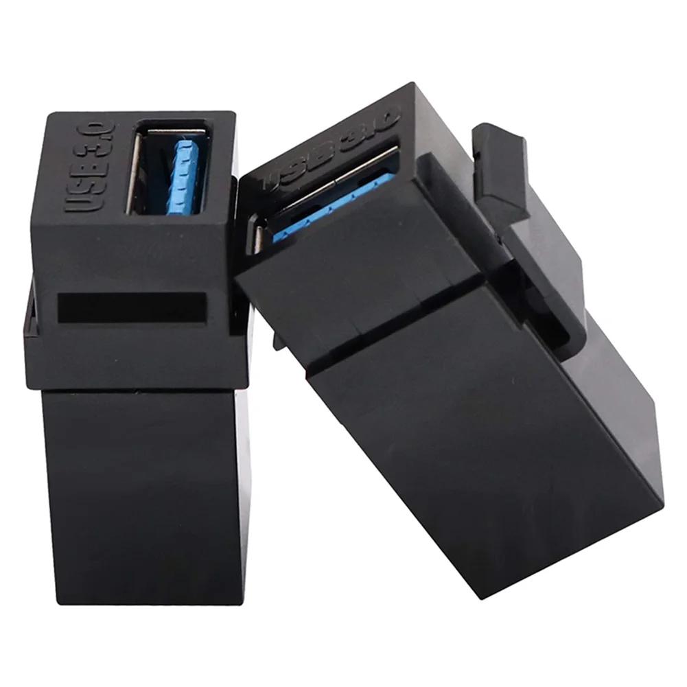 USB 3.0 Keystone Jack Inserts Connect Equipment with USB Port Snap-in Connector Socket Adapter Port for Wall Plate Outlet Panel