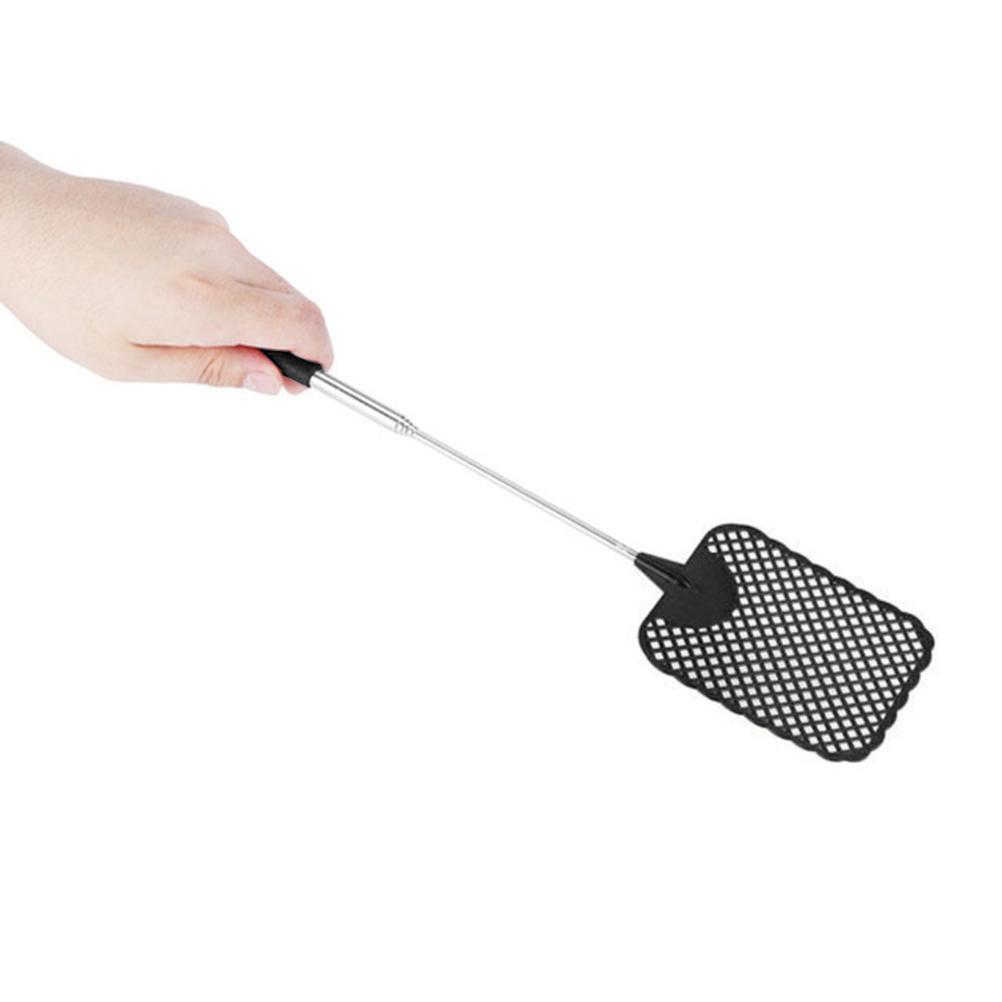4 Pcs Plastic Telescopic Extendable Fly Swatter Stainless Steel Telescopic Rod Flapper Mosquito Bug