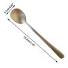 Cucchiaio per condire in acciaio inossidabile in stile coreano, cucchiaio rotondo spesso per mescolare, cucchiai per caffè, tè, dessert, cucchiaio per mescolare, stoviglie