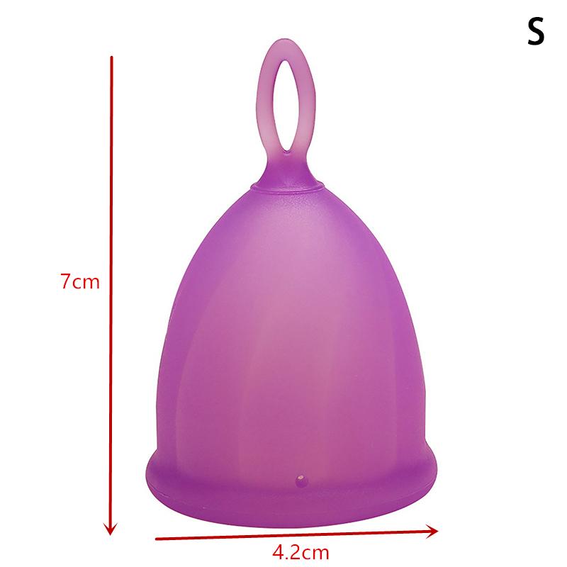 Portable Menstrual Cup Medical Grade Silicone Leak-proof Lady Women Colorful Menstrual Period Cup Feminine Hygiene Care
