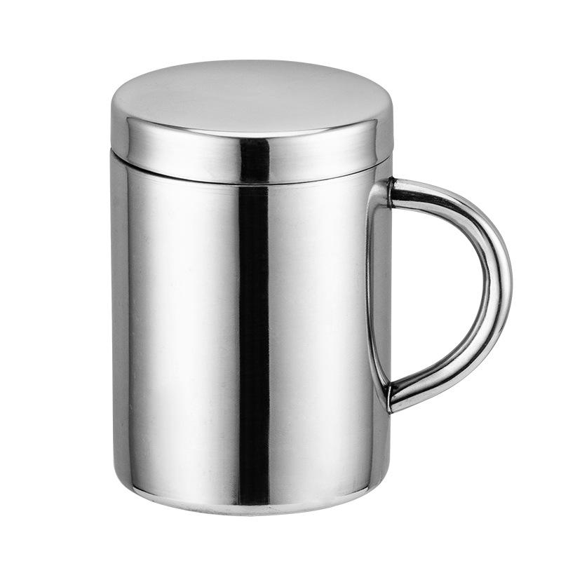 304 Stainless Steel Double-Layer Insulated Mug for Coffee, Tea, and Water - Ideal for Students and Kids