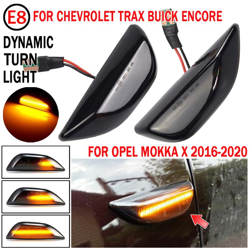 2Pcs Dynamic Led Side Marker Flowing Turn Signal Sequential Blinker Lamp Fit For Opel Mokka Mokka X Chevrolet Trax Buick Encore