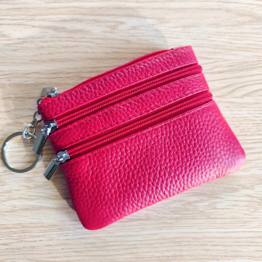 

Women s Genuine Leather Coin Purse & Key Holder - Multi-functional Business Card & Wallet Clutch