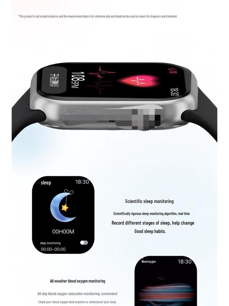 Smartwatch S10: Wielofunkcyjny zegarek Bluetooth z NFC, śledzeniem aktywności sportowej, monitorowaniem stanu zdrowia i płatnościami Alipay.