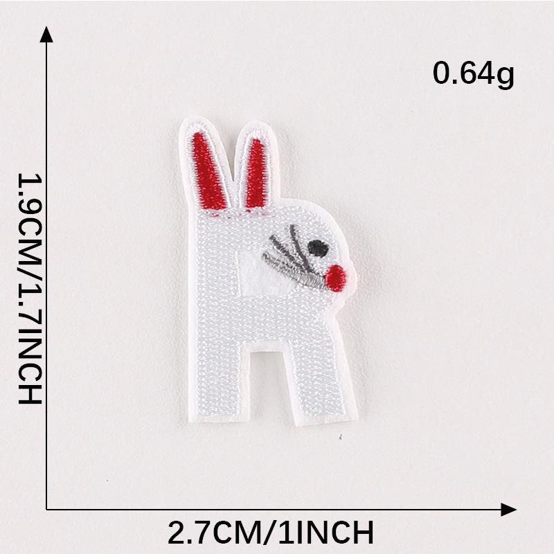 Duoku Embroidery Stickers 26 English Letters Pinyin Animal Adhesive Patch Stickers Clothing Accessories Hand Account Diy Cloth Stickers