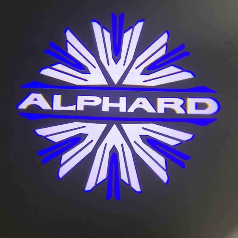 Ltsplay Car Door Courtesy Door Welcome Lights with HD Logo Projection and Adjustable Set of Compatible with 20 Series and 30 Series Alphards Lights,