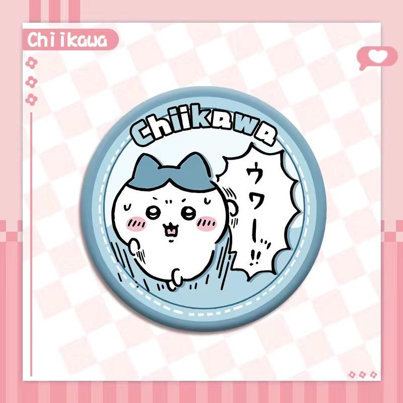 Chiikawa Jii Badge Emoticon Pack Usachi Hachiware Cute Cartoon Series Peripheral HD Tinplate Laser Bars Friend Gift
