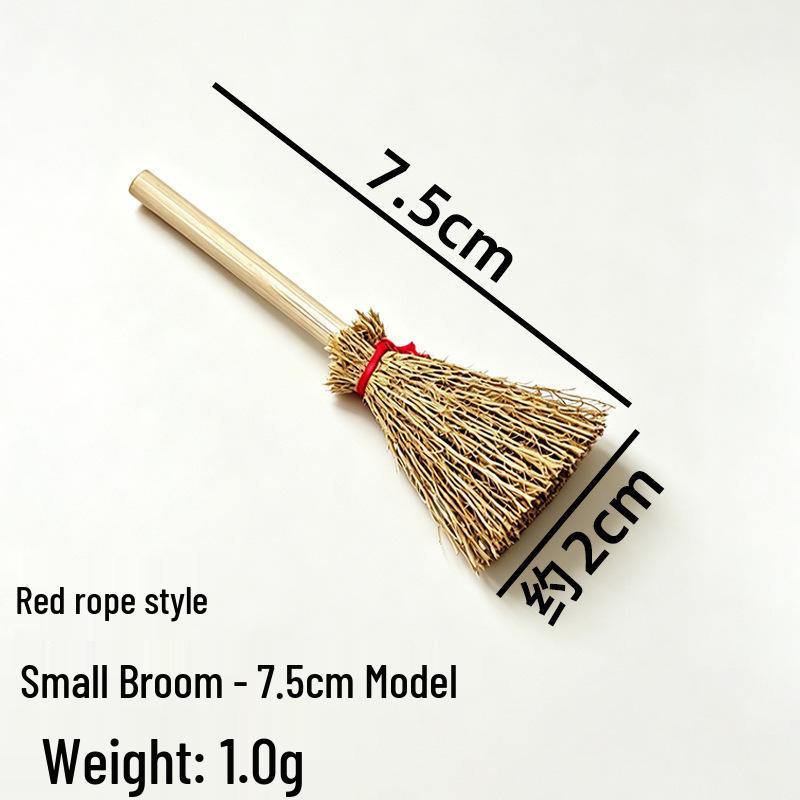 Handmade Mini Broom Halloween Party Decoration for Dollhouse Scenes