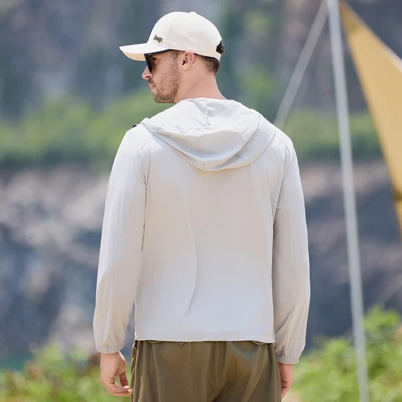 Jeep Men's Lightweight Hooded Sun Protection Summer Jacket