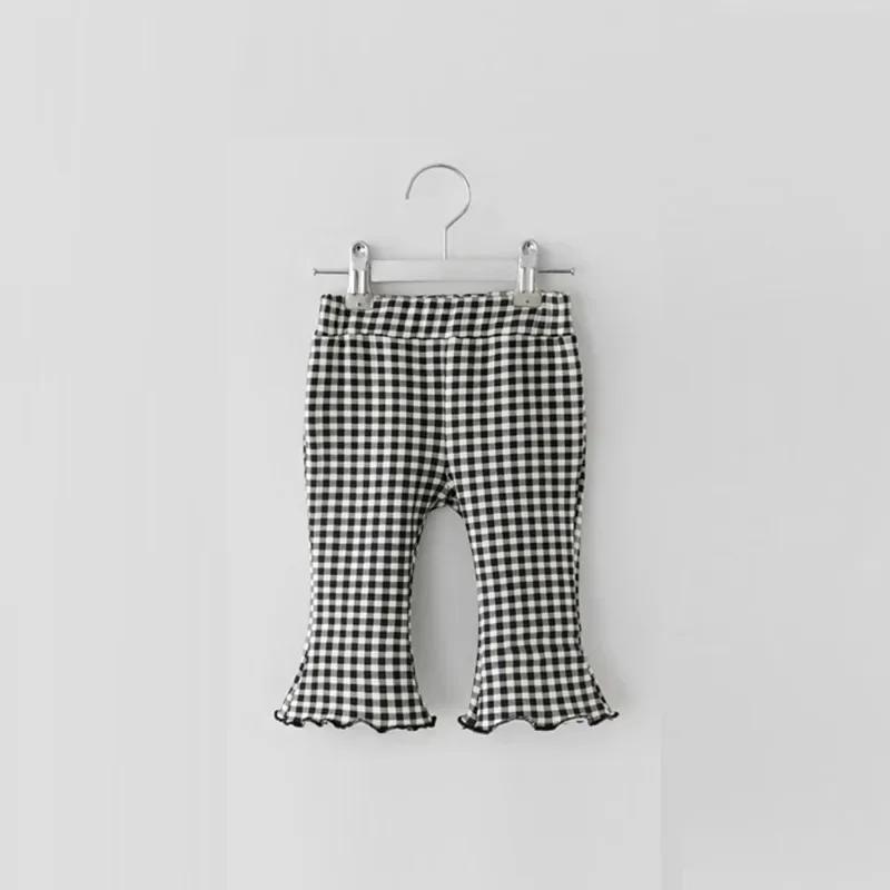

autumn Newborn Infant Baby Girls trousers Girl Plaid bell-bottoms Fashion Baby clothing 3T 120CM коричневый