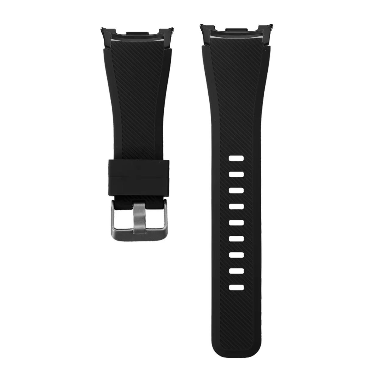 

Силиконовый ремешок для Galaxy watch 8/8 classic/ultra 2026 40мм 44мм 46мм Аксессуары спортивный ремень браслет correa Galaxy watch 8 ремешок Galaxy ultra 2025 чёрный