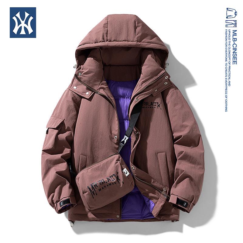 

MLB и Зимняя мода Нью-Йорка 2025: Мужская универсальная пуховая куртка с сумкой через плечо L