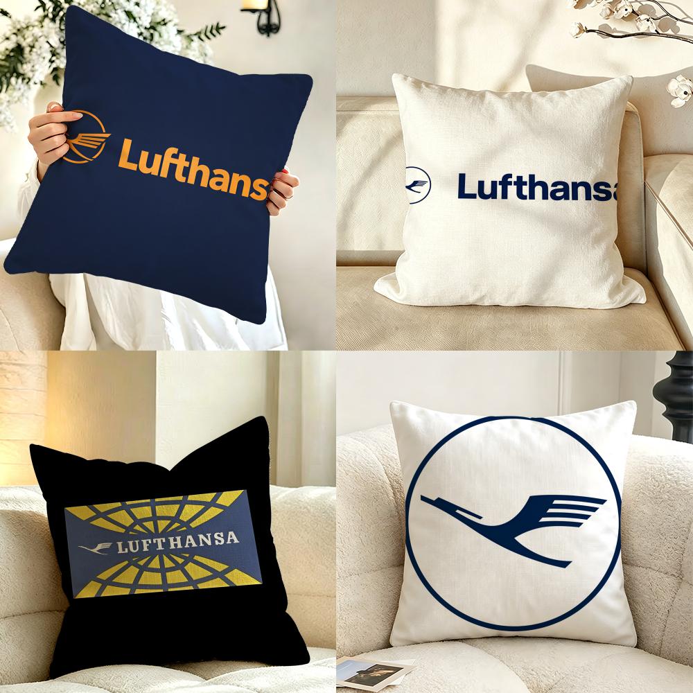 Brand LLufthansa Cushion Cover Pillow Case Antidustmite Pillowcase Silky Short Plush Sofa Cushion Cover hot