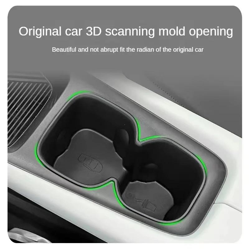 1PC Car Storage Box for BYD Seagull 2025, Water Cup Holder, Rear Screen Organizer,Wireless Charging Mat,Rear Armrest
