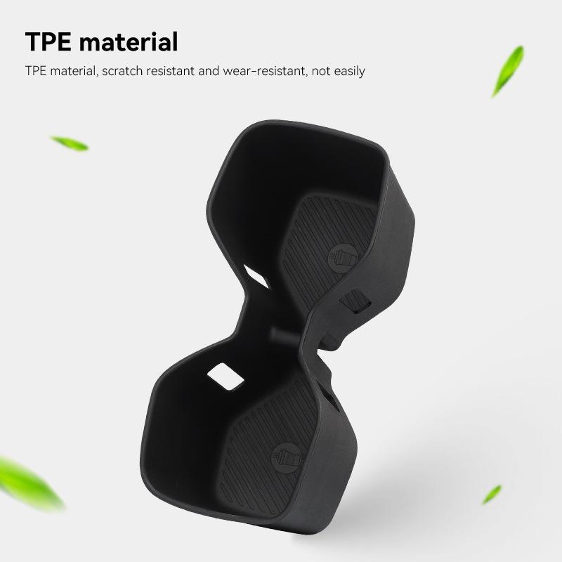 For Kia EV9 2024-2025 Non-slip Armrest Cup Holder TPE Center Console Rear Water Cup Holder Storage Box Car Interior Accessories