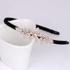 Gold Rhinestone Butterfly Korean Headband & Hairpin Set - Non-Slip Metal Hair Accessories