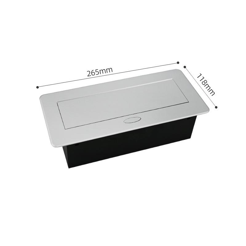 European Standard Desk Power Cord Box: Embedded, Flip-up Multi-functional Hidden Socket