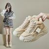 MCTIN Shoes for Women Winter Plush Chunky Sneakers Lace Up Casual Thick Soled Warm Shoes