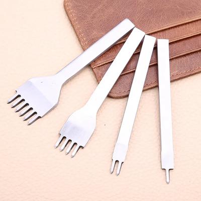 Leather Tool White Steel Diamond Cutting 3456mm Manual Punch Diy Hand Sewing Process