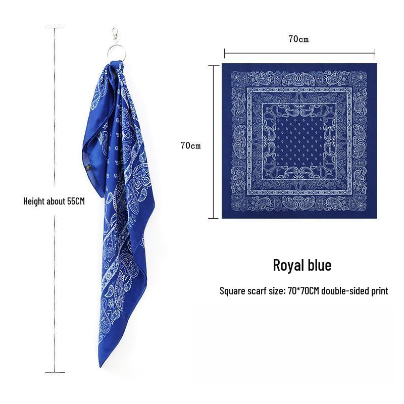 Retro Paisley Multi-use Silk Scarf: Large Square for Street Dance, Hip Hop, Neckerchief for Men & Women