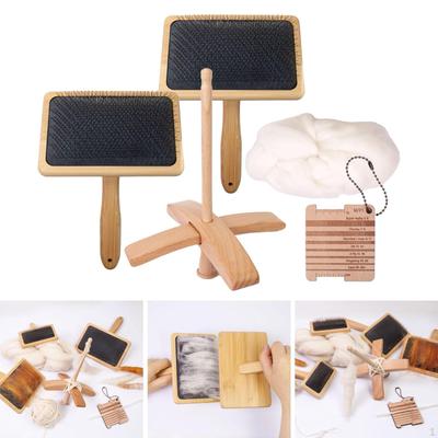 Wool Brushes Crochet Accessories Convenient Drop Spindle Carders Yarn Wpi Guide Gauge Multitool