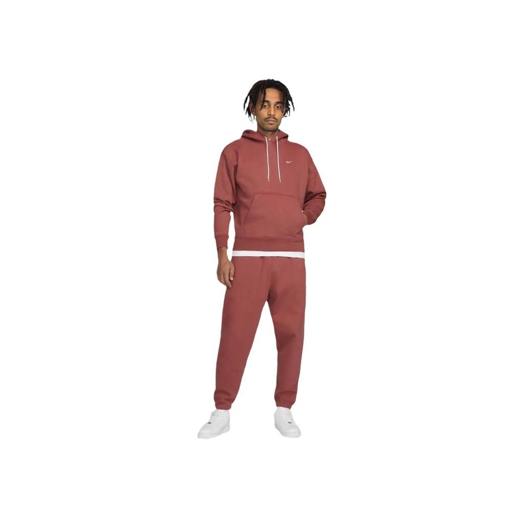 Nike Solid Color Drawstring Hoodie Pullover Men Tops Red DA0316-691