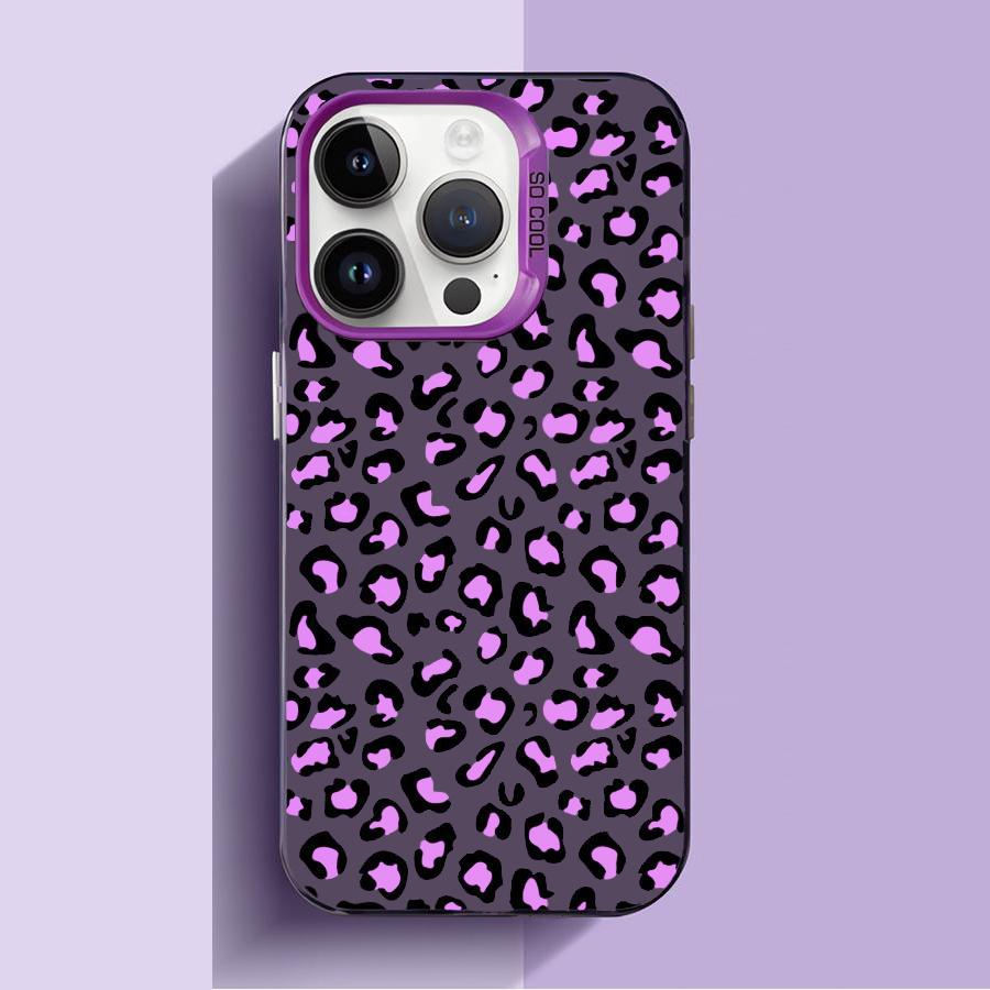 Leopard Print Pattern Six Color Phone Case For iPhone 16 15 14 13 12 11 Pro Max 7 8 Plus XR XS Max Shockproof Matte Back Cover