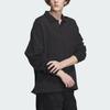 Adidas Heavy French Terry Polo Shirt Solid Logo Loose Long Sleeve Polo Unisex Polo Shirts Black IT3972