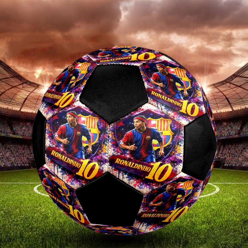 1 pz Pallone da Calcio Ronaldinho Taglia 5 Pallone da Calcetto Indoor alla Moda Colorato Gioco per il Cortile - Ottimo per Regalo agli Appassionati di Sport HE51