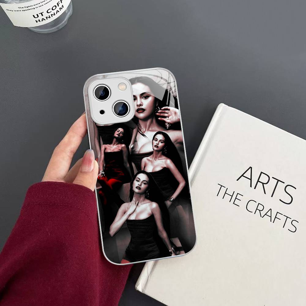Singer Selena Gomez Tempered Glass For Iphone 14 13 12 11 Pro Mini XS MAX 14Plus X XS XR Fundas
